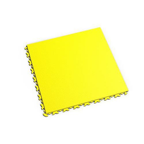 Zátěžová podlaha Fortelock Invisible, dezén hadí kůže, dlaždice, žlutá