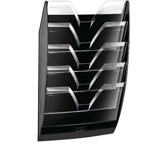 Nástěnný držák dokumentů, černý