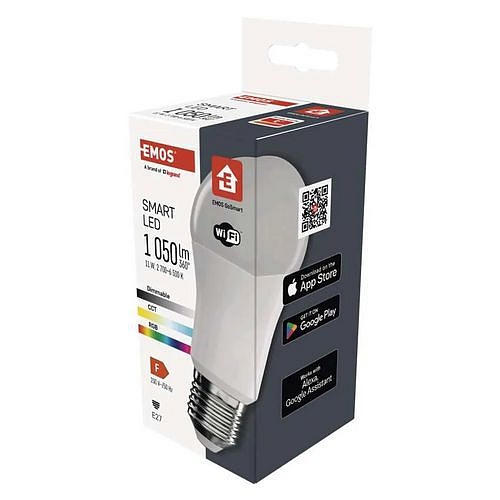 Chytrá LED žárovka GoSmart A60, E27, 11 W (75 W), 1 050 lm, RGB, stmívatelná, Wi-Fi