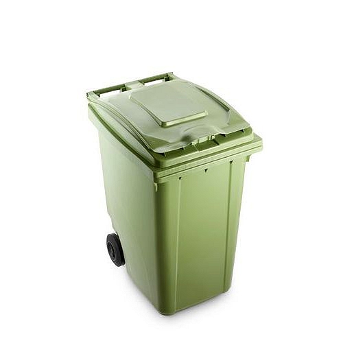 Plastová popelnice Benny na tříděný odpad, objem 360 l, zelená