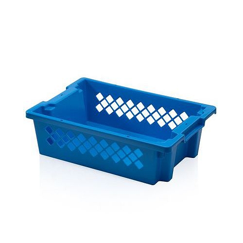 Stohovatelná plastová přepravka SN64 PP, perforované stěny, 60 x 40 x 17 cm