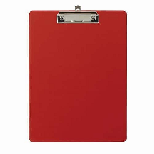 Psací podložka s klipem a kapsou A4, červená