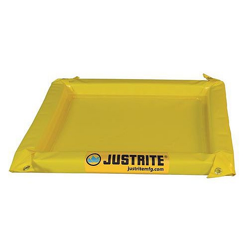 Nízká záchytná nádrž Justrite, žlutá, 5,1 x 350,5 x 320 cm, 511 l
