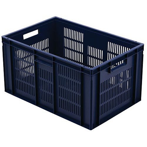 Stohovatelná plastová přepravka PP Manutan Expert s perforovanými stěnami, 60 l