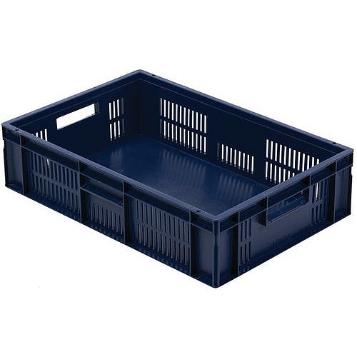 Stohovatelná plastová přepravka PP Manutan Expert s perforovanými stěnami, 28 l