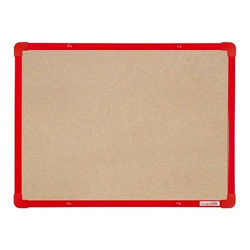 Textilní tabule boardOK, 60 x 45 cm, červená