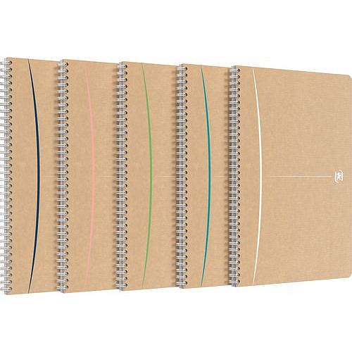 Blok kroužkový Oxford Touareg A4, s boční spirálou, čtverečkovaný