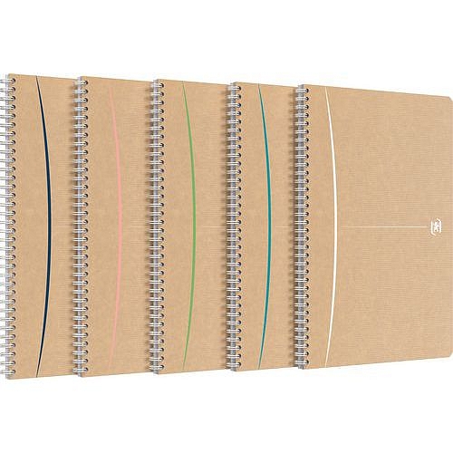 Blok kroužkový Oxford Touareg A4, s boční spirálou, linkovaný