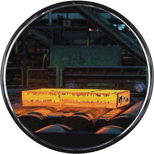 Průmyslové zrcadlo z nerezové oceli Dancop, průměr 60 cm