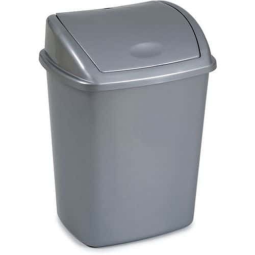 Odpadkový koš s výklopným víkem 26 l šedý