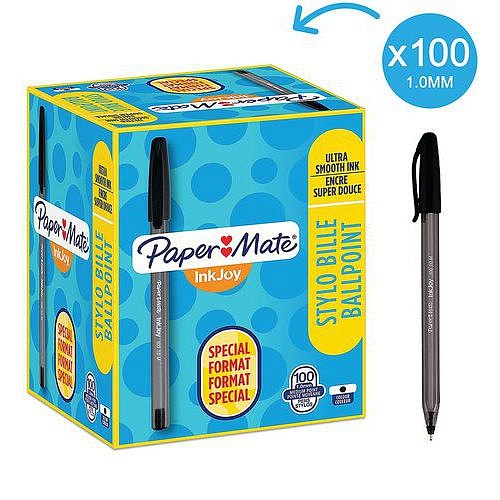 Kuličkové pero Paper Mate InkJoy, černé, 100 ks