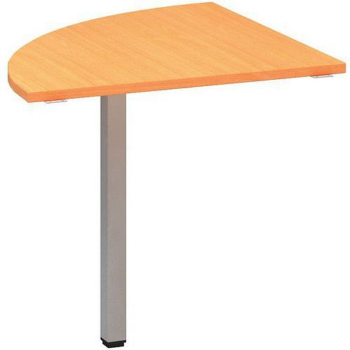 Stolová přístavba Alfa 200, 80 x 80 x 74,2 cm, 1/4 kruh, dezén buk Bavaria, RAL9022