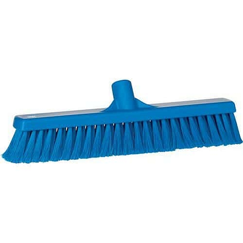 Plastový kartáč na podlahu Vikan, délka 40 cm, šířka 4 cm, modrý