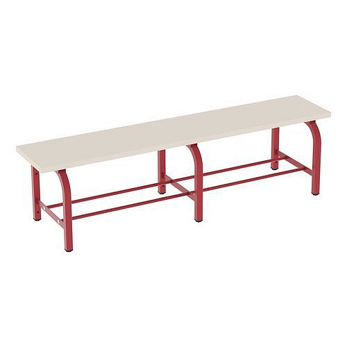 Lavice Alex s roštem, 150 cm, červená