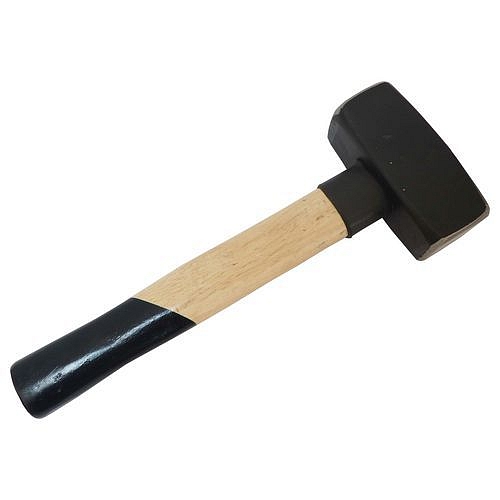 TOPTRADE palice oboustranná, s dřevěnou násadou, 1000 g