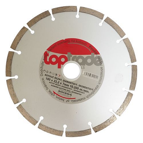 TOPTRADE kotouč diamantový, segmentový, 115 x 22,2 x 7 mm, hobby