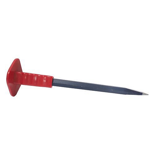 TOPTRADE sekáč zámečnický, plochý, s gumovou rukojetí, 250 mm