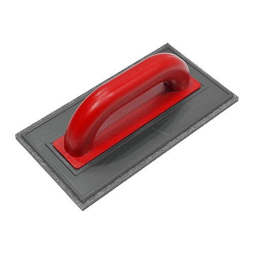 TOPTRADE hladítko ABS, plst hnědá, 250 x 130 x 10 mm