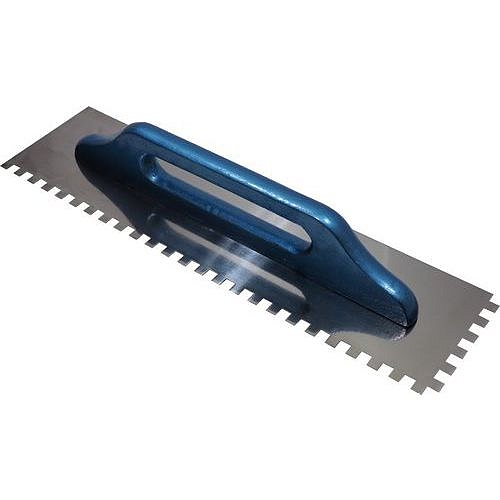 Hladítko nerezové s dřevěnou rukojetí, 500 x 130 mm, standard, zub 8 mm