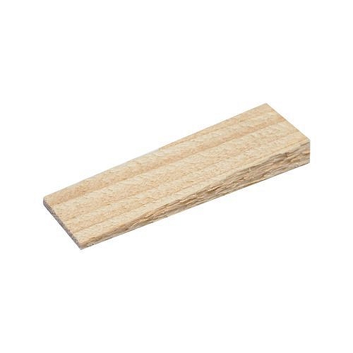 Klínky dřevěné, montážní, v kbelíku, balení 150 ks, 80 x 25 x 10 – 3 mm