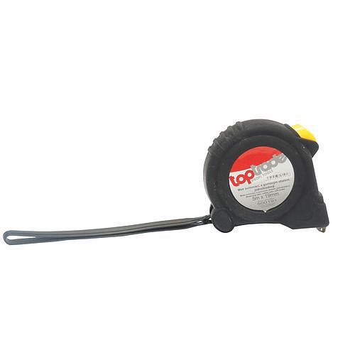 TOPTRADE metr svinovací, s plastovým obalem, jednobrzdový, 19 mm x 5 m
