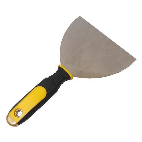TOPTRADE špachtle na sádrokarton, s plastovou rukojetí a bitem, 150 mm