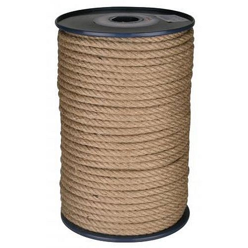 Lano stáčené, přírodní s polypropylénem, bez jádra, J-PP, průměr 12 mm x 100 m, Lanex