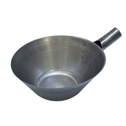 TOPTRADE naběračka s tulejí, ocelová, průměr 210 mm