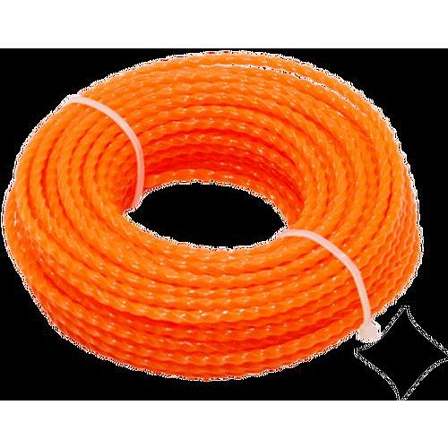 TOPTRADE struna do sekačky, plastová, průřez spirála, 2 mm x 15 m