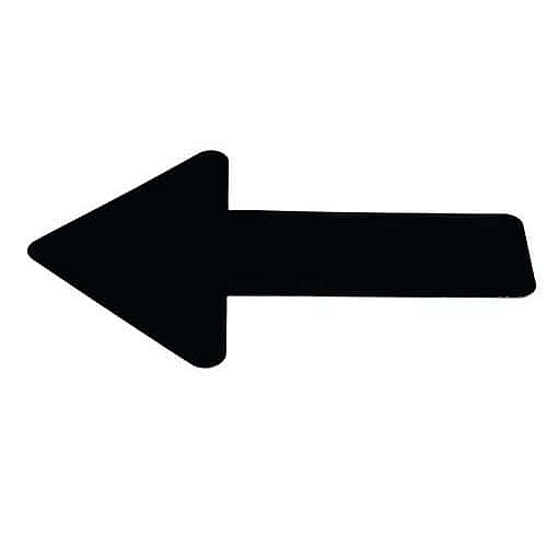 Signalizační podlahové značení, šipka 180x180 mm, černá