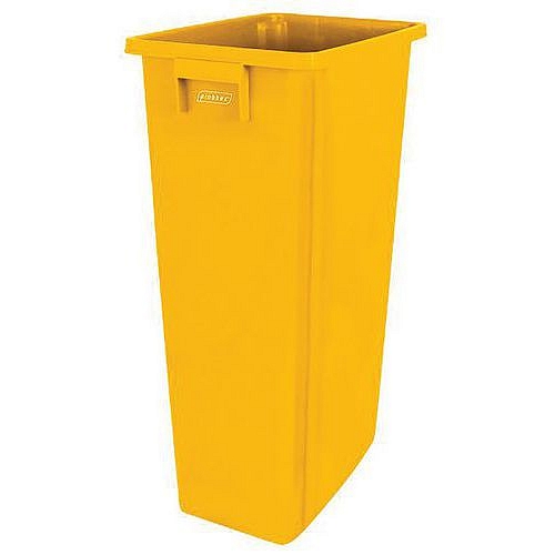 Plastový odpadkový koš Probbax na tříděný odpad, 80 l, žlutý