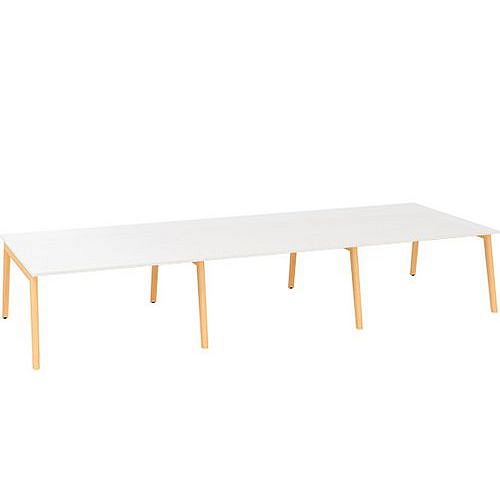 Kancelářský stůl Bench Alfa Root, 420 x 160 x 74,2 cm, bílý