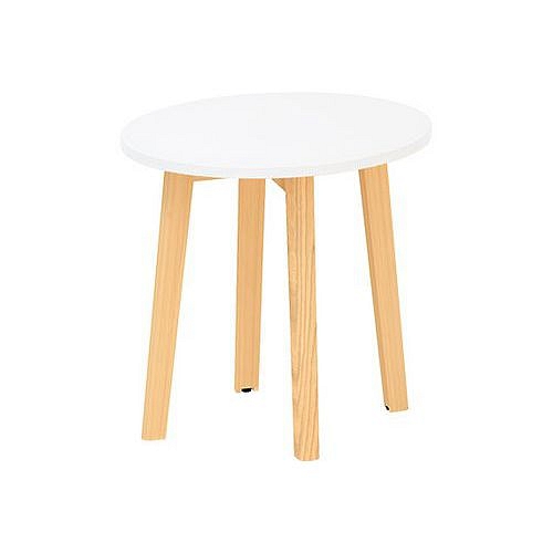 Kruhový konferenční stůl Alfa Root, 50 x 47,7 cm, bílý