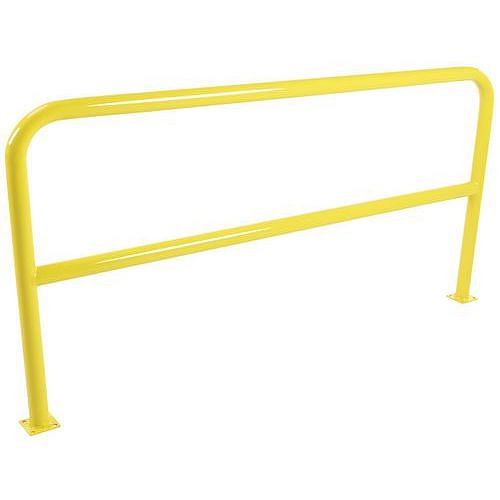 Kovová zábrana, délka 200 cm, průměr 59 mm, žlutá - Manutan Expert