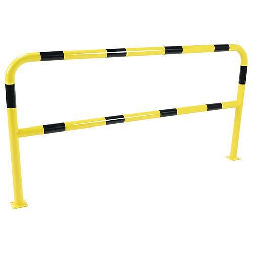 Kovová zábrana, délka 200 cm, průměr 59 mm, žlutá/černá - Manutan Expert