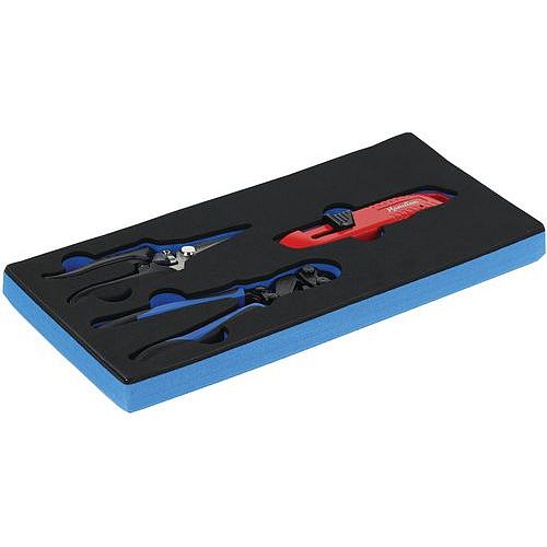 Sada ručního nářadí Manutan Expert v pěnovém modulu, 3 ks