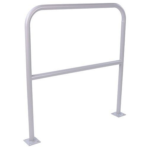 Kovová zábrana Manutan Expert, délka 100 cm, průměr 38 mm, šedá