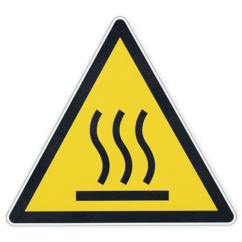 Výstražná tabulka Manutan Expert - Horký povrch, hliník, 120 mm