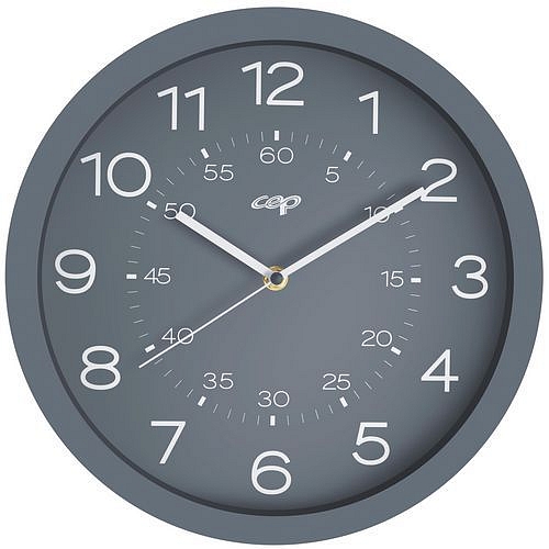 Magnetické analogové hodiny CEP Riviera 820M, průměr 30 cm, šedé