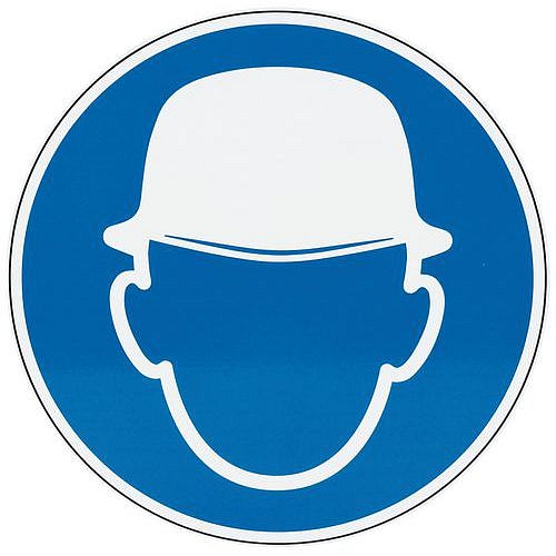 Příkazové značení Manutan Expert - Vstup jen v ochranné přilbě, hliník, 300 mm