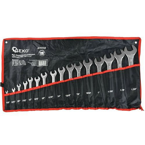 Klíče ploché sada 16ks, 1/4