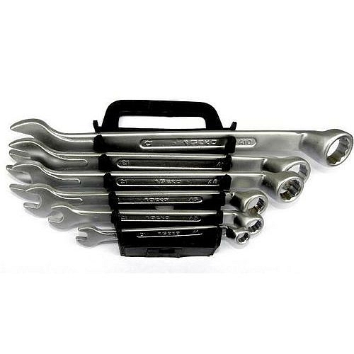 Klíče očkoploché vyhnuté, sada 6ks, 6-17mm GEKO