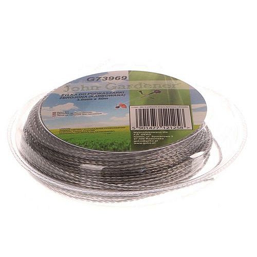 Struna do sekačky zesílená, 3,0mm, 50m, zvlněný profil, nylon GEKO