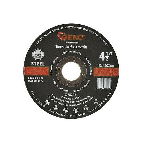 Kotouč řezný na kov, 115x1,2mm GEKO