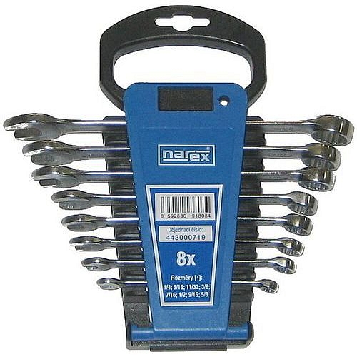 Sada klíčů 8dílná inch očkoplochých plast. držák 3113.608, NAREX 443000719