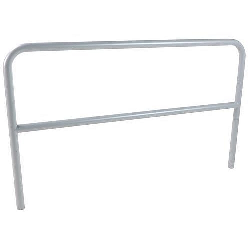 Kovová zábrana Manutan Expert, vysoká, délka 200 cm, šedá