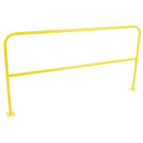 Kovová zábrana, délka 200 cm, průměr 38 mm, žlutá - Manutan Expert