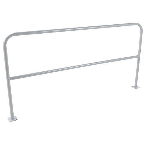 Kovová zábrana, délka 200 cm, průměr 38 mm, šedá - Manutan Expert