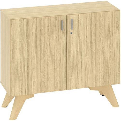 Nízká skříň Alfa Root s dvířky, 1 police, 100 x 47 x 88,7 cm, dub