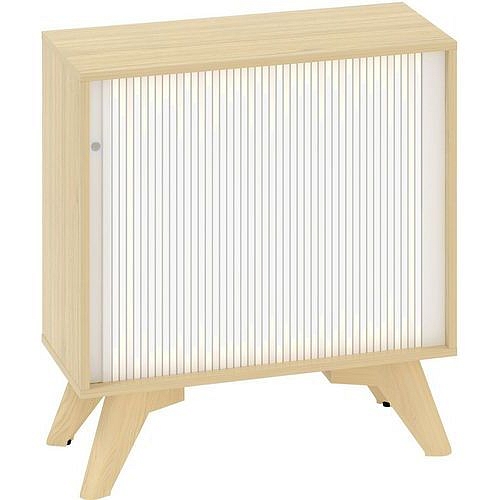 Nízká skříň Alfa Root s roletou, 1 police, 80 x 45 x 88,7 cm, dub